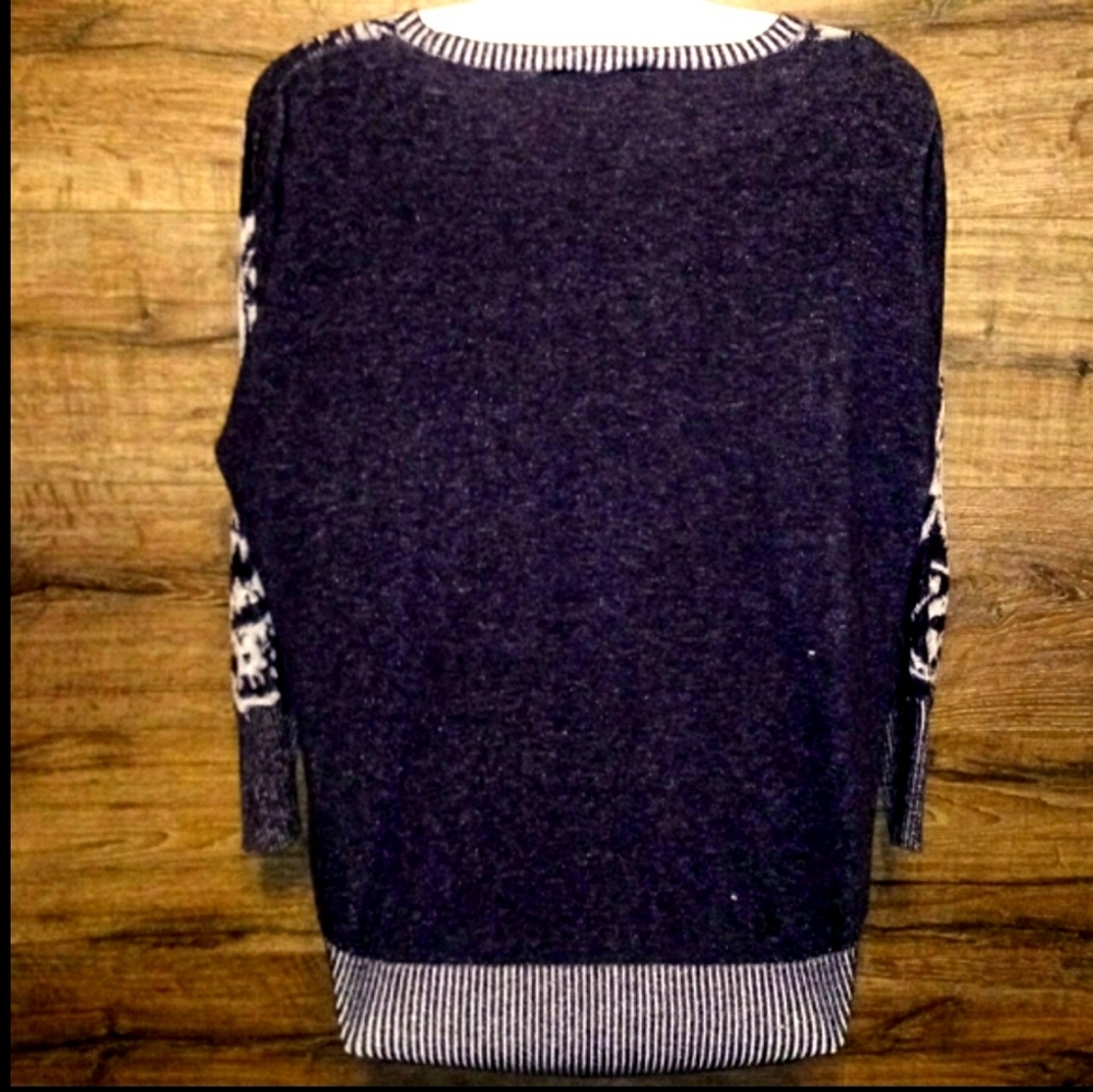 Liz Claiborne Top Size M Knit Dolman Paisley - Picture 3 of 14